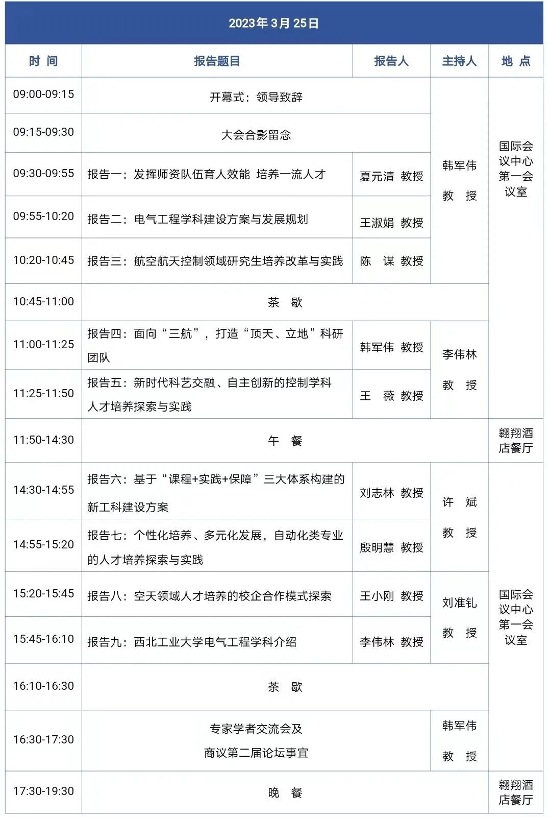 首届工信部高校自动化类学院院长论坛通知-西北工业大学自动化学院